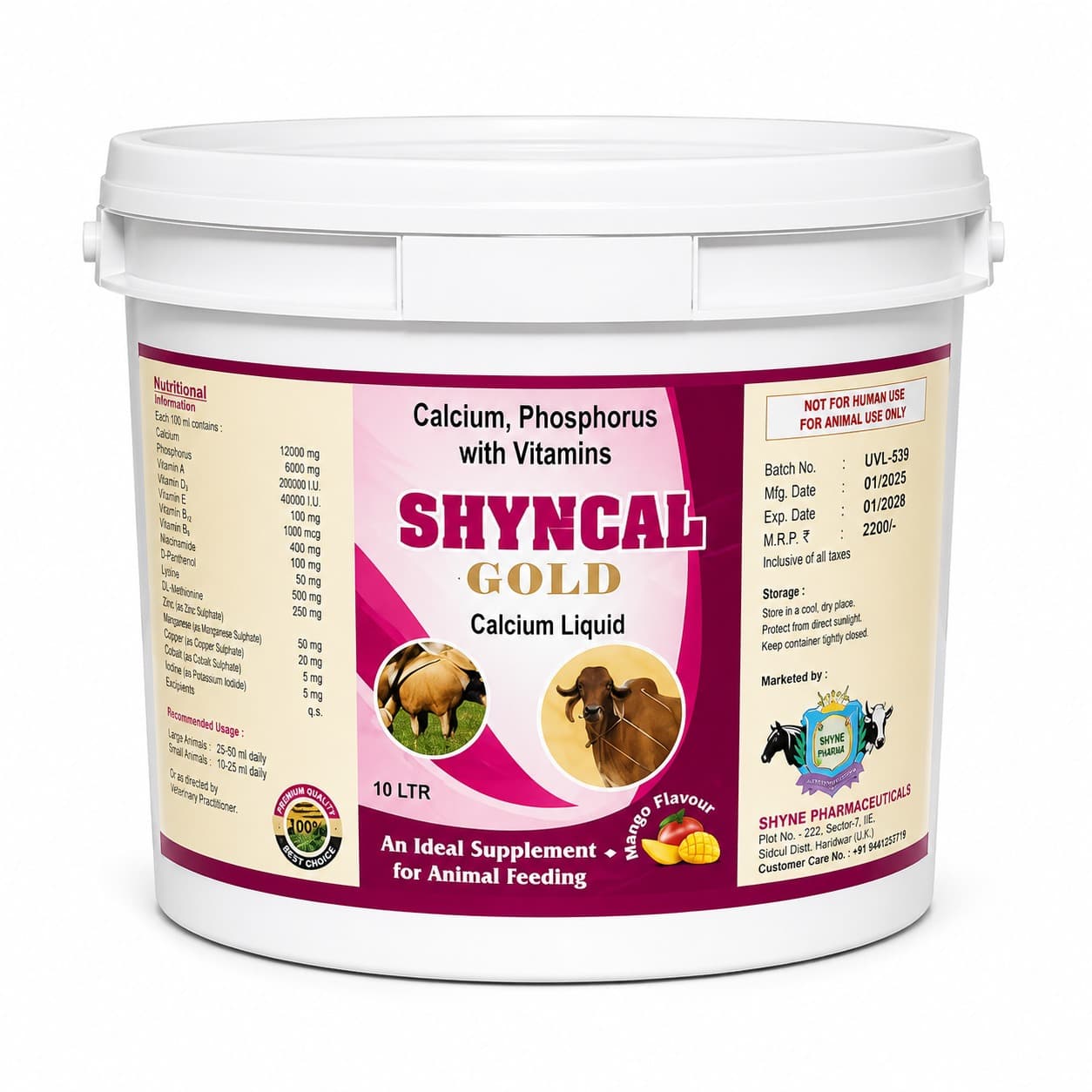 SHYNCAL GOLD Calcium Liquid — veterinary medicine by Shyne Pharmaceutical for livestock health